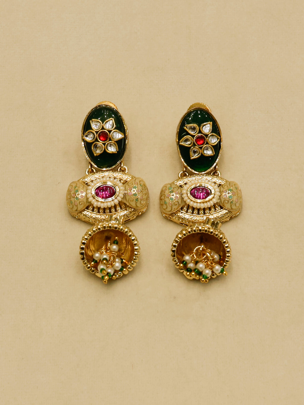 Aanura Antique Rani Haar with Kundan & Pearl Pendant