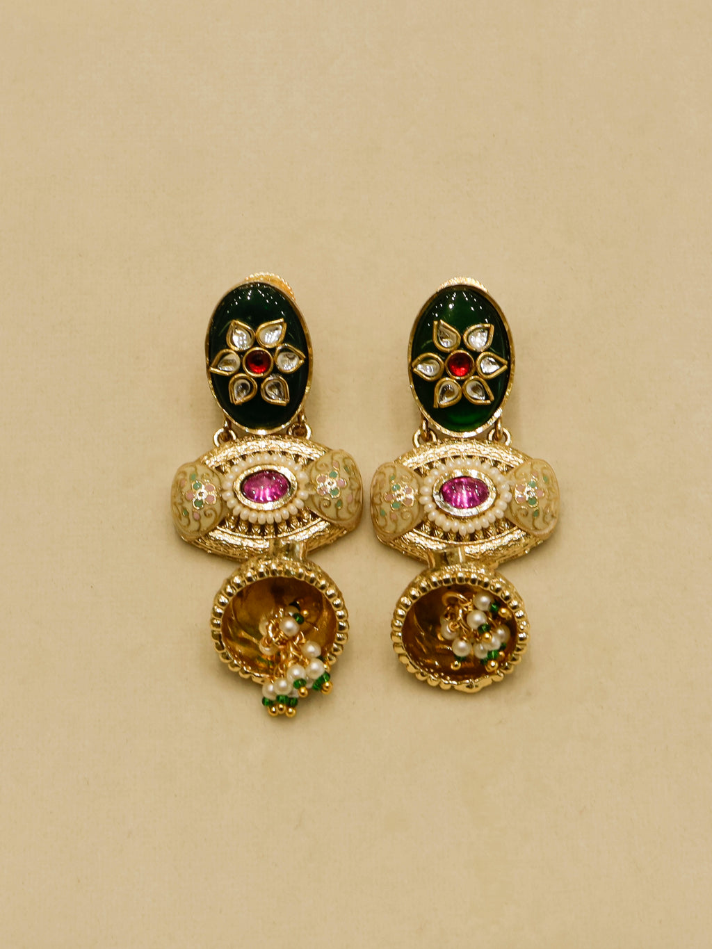 Aanura Antique Rani Haar with Kundan & Pearl Pendant