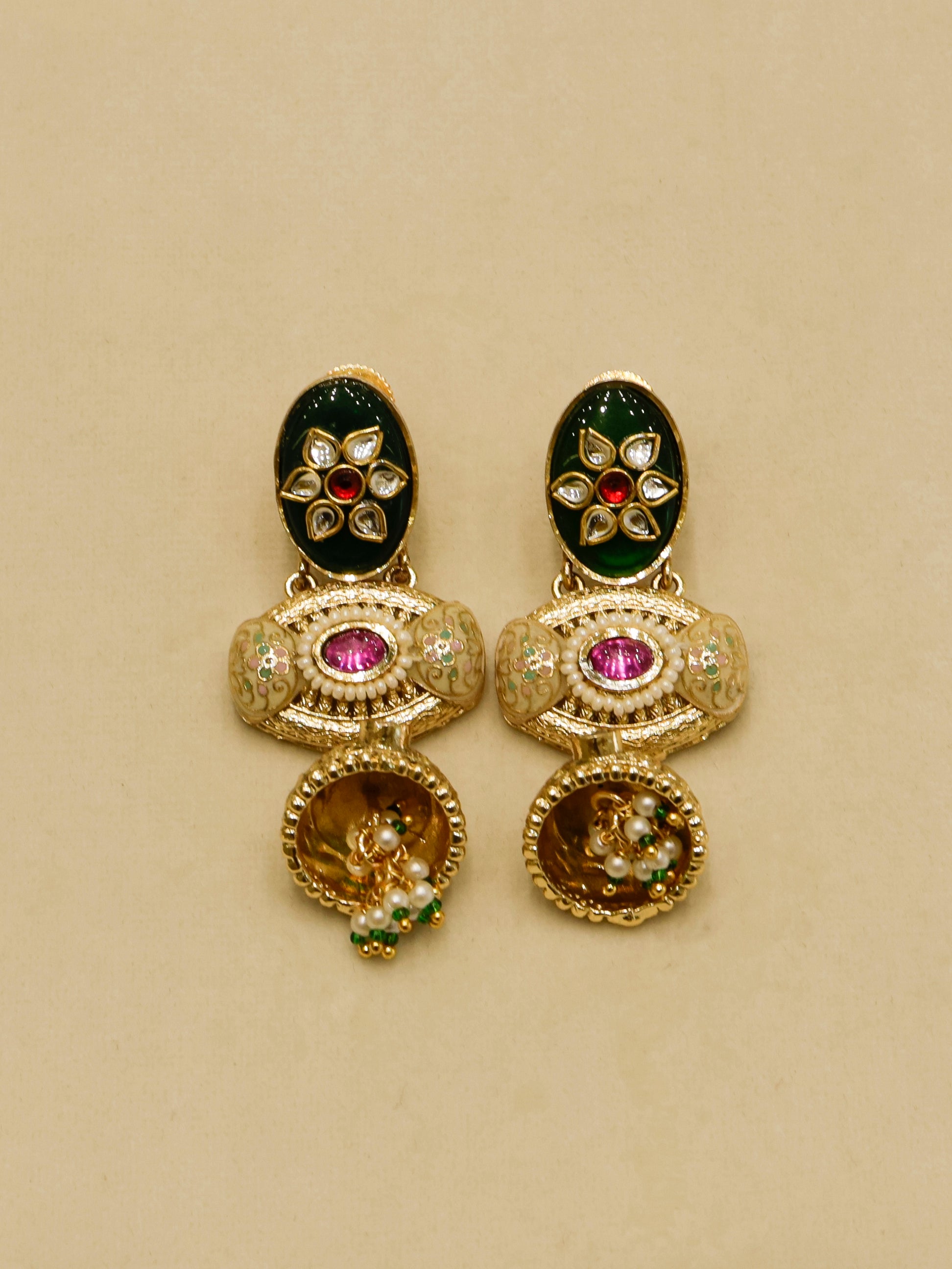 Aanura Antique Rani Haar with Kundan & Pearl Pendant