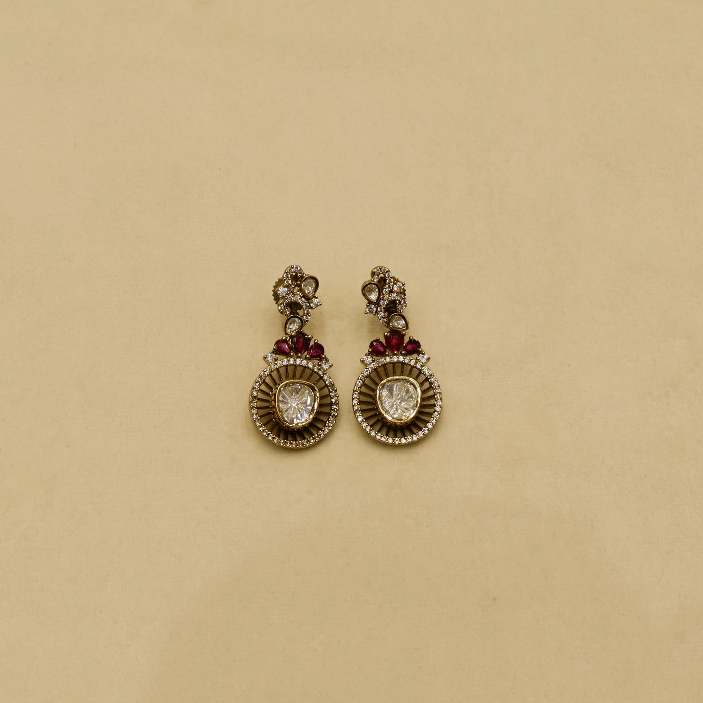 Aanura Long Kundan Necklace with Statement Pendant