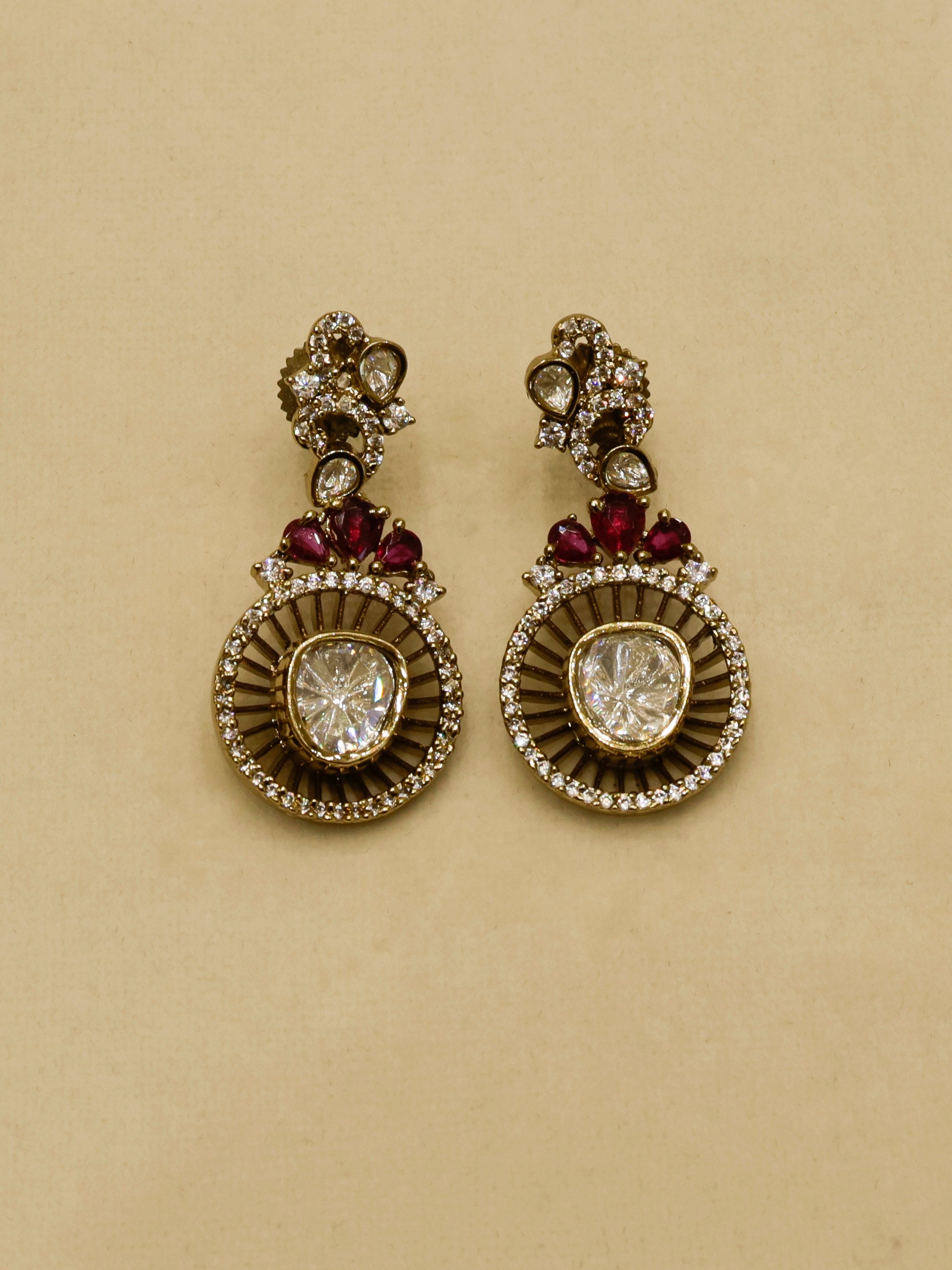 Aanura Long Kundan Necklace with Statement Pendant