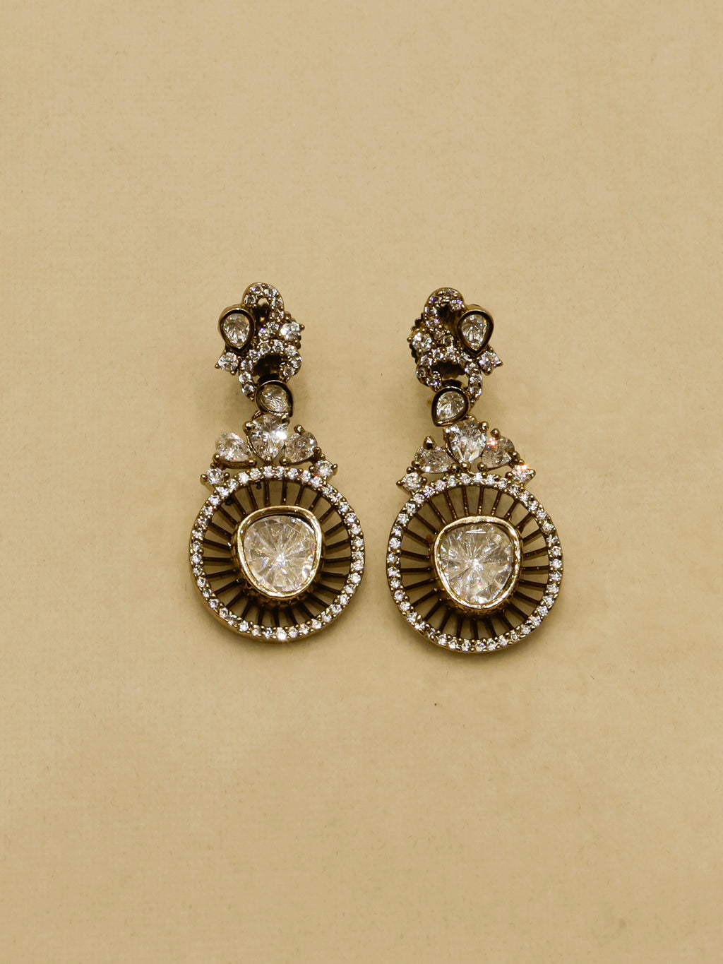 Aanura Long Kundan Necklace with Statement Pendant