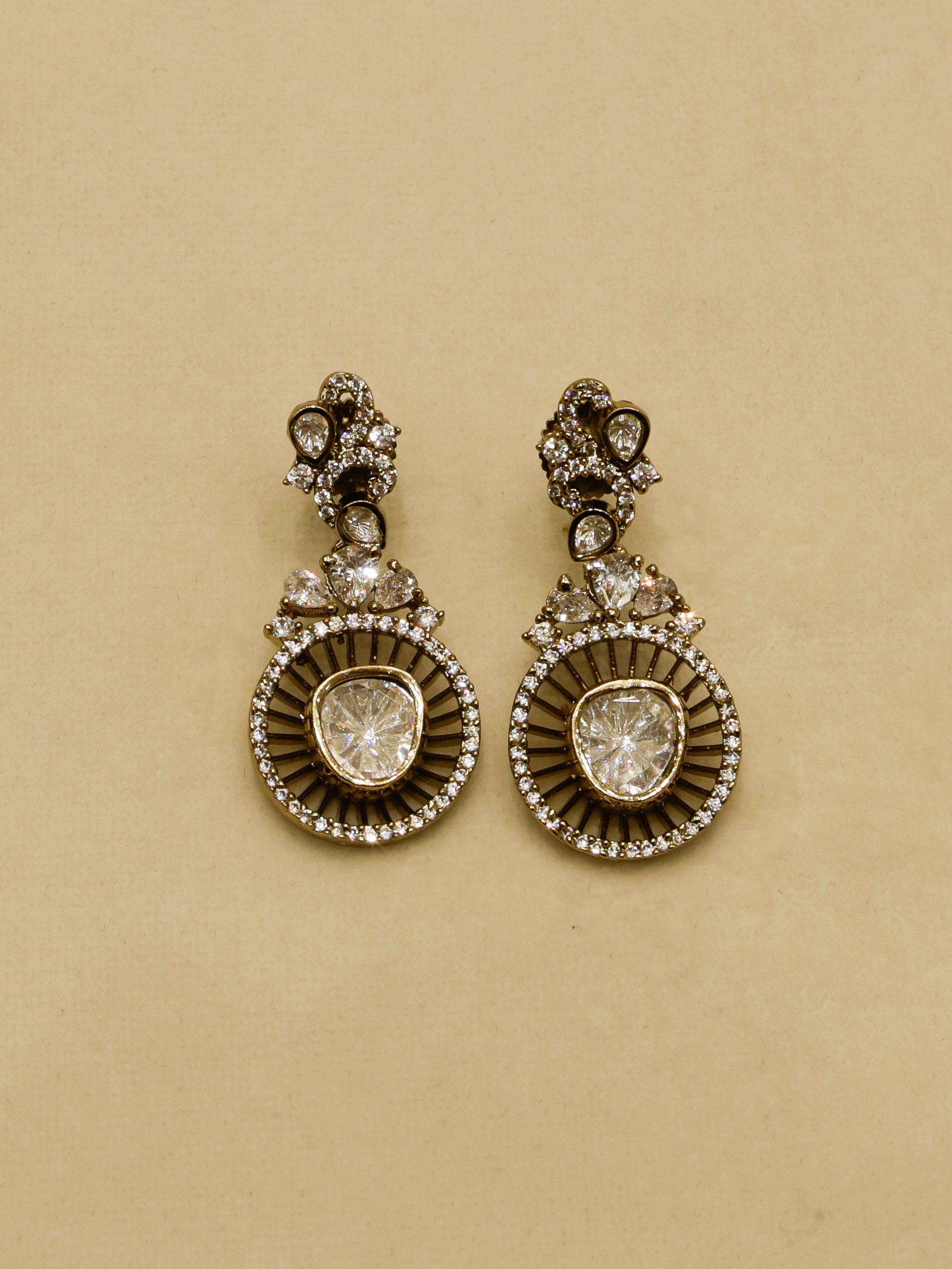 Aanura Long Kundan Necklace with Statement Pendant