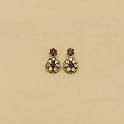 Aanura Emerald Green Kundan Choker Necklace Set