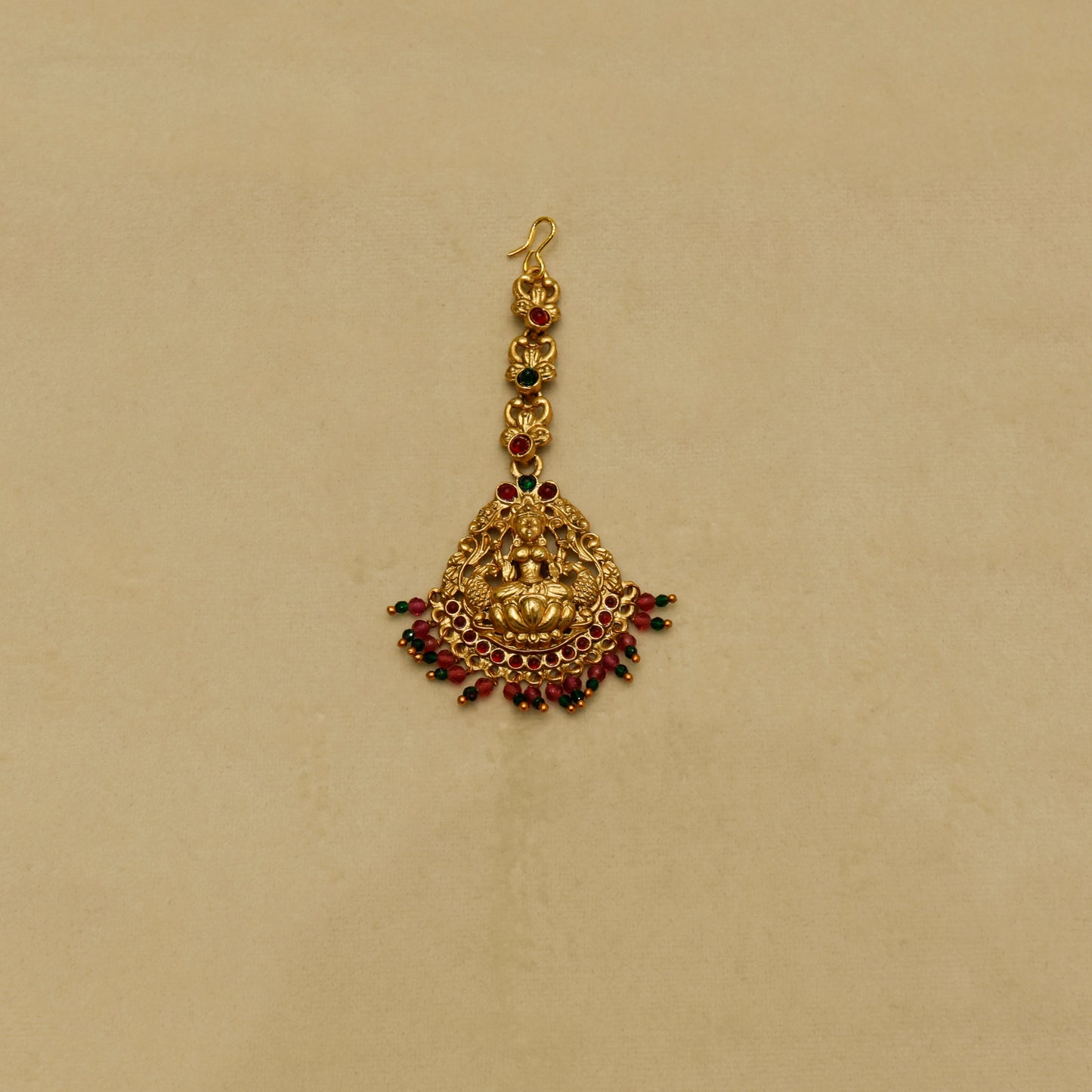 Aanura Gold-Plated Temple Necklace & Earrings Set