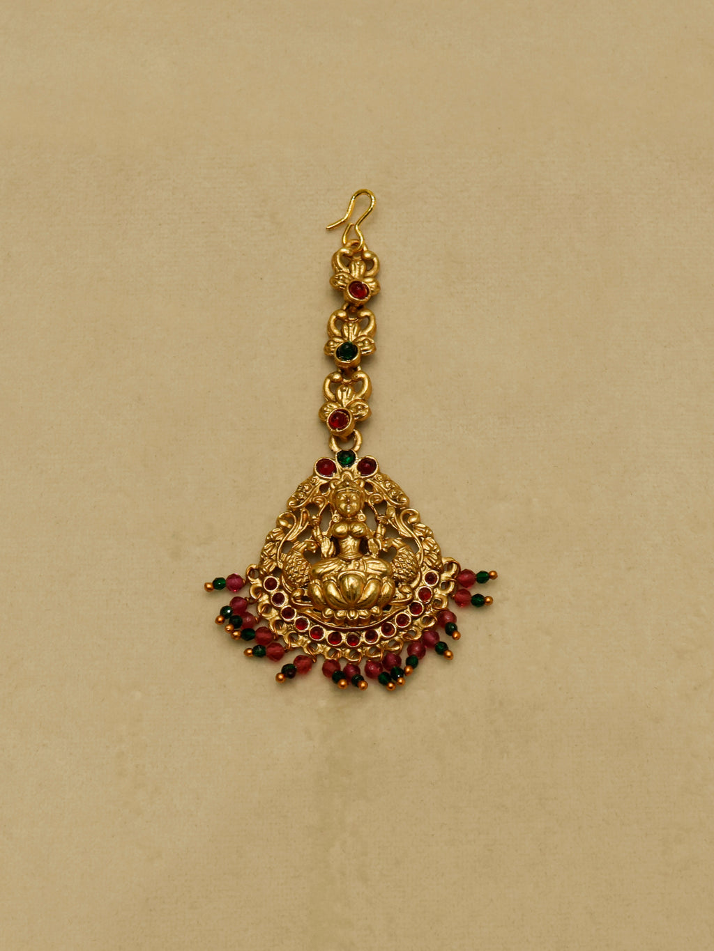 Aanura Gold-Plated Temple Necklace & Earrings Set