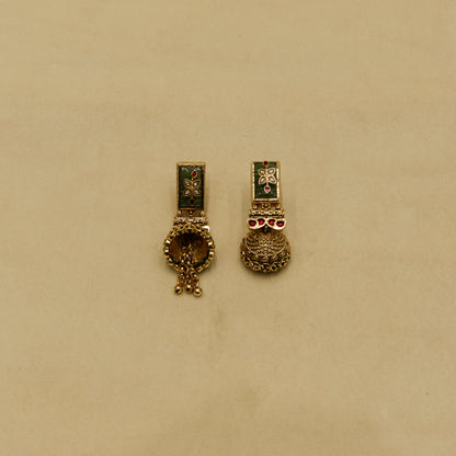 Aanura Heritage Temple Necklace Set with Krishna Motif