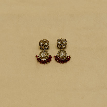 Aanura Polki Kundan Bridal Choker Set with Earrings