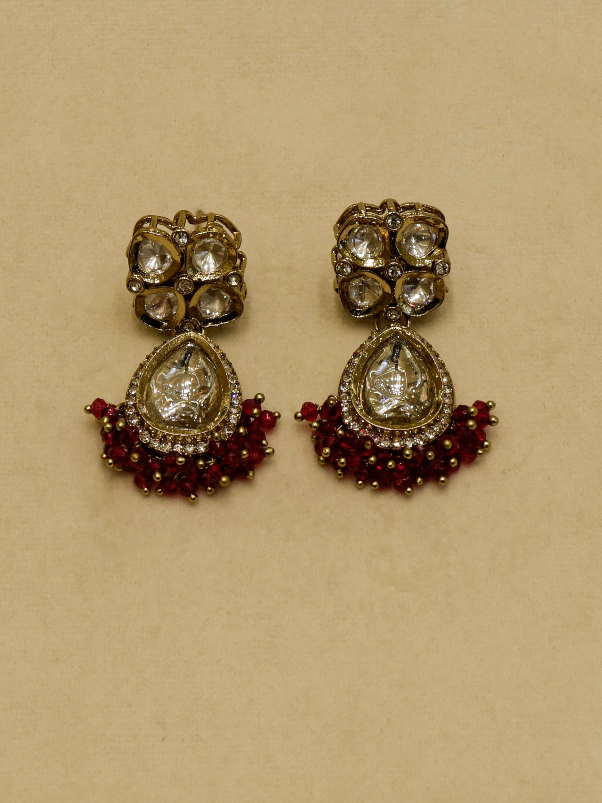 Aanura Polki Kundan Bridal Choker Set with Earrings