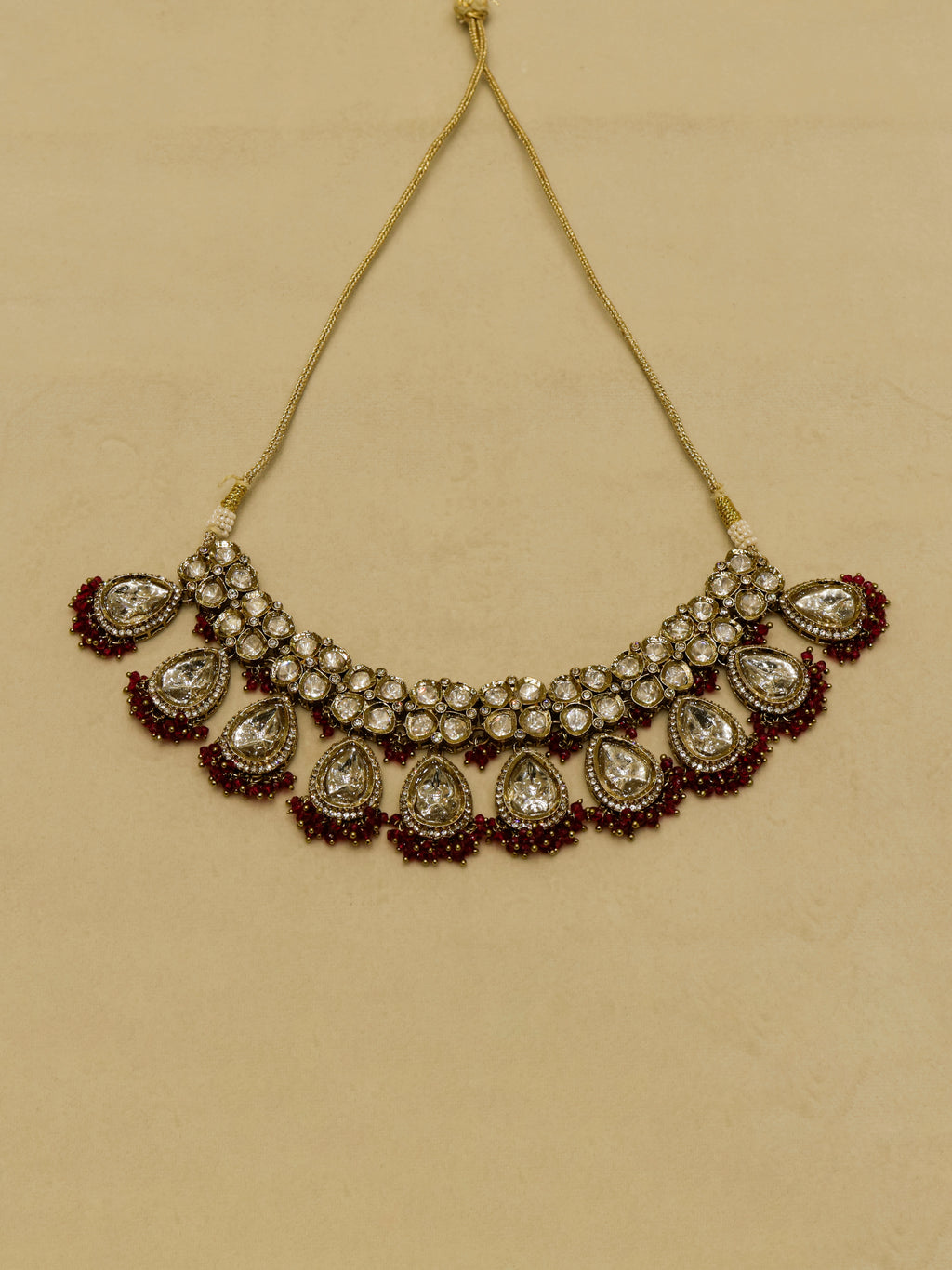 Aanura Polki Kundan Bridal Choker Set with Earrings
