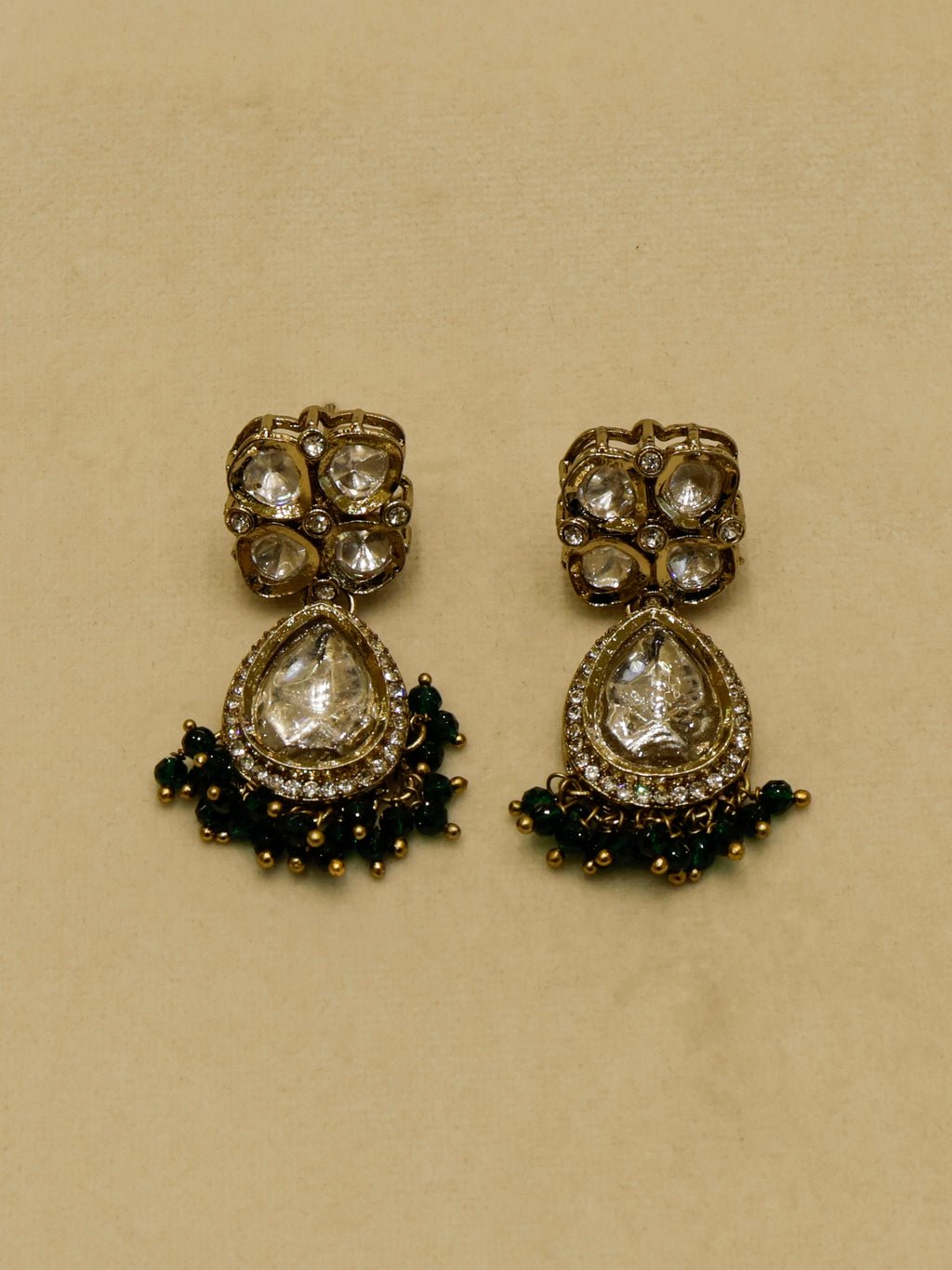 Aanura Polki Kundan Bridal Choker Set with Earrings