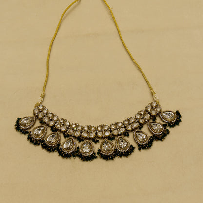 Aanura Polki Kundan Bridal Choker Set with Earrings