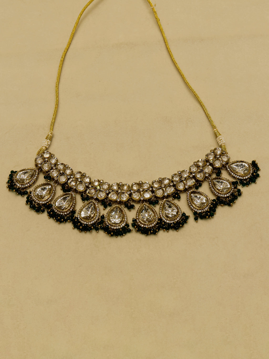 Aanura Polki Kundan Bridal Choker Set with Earrings