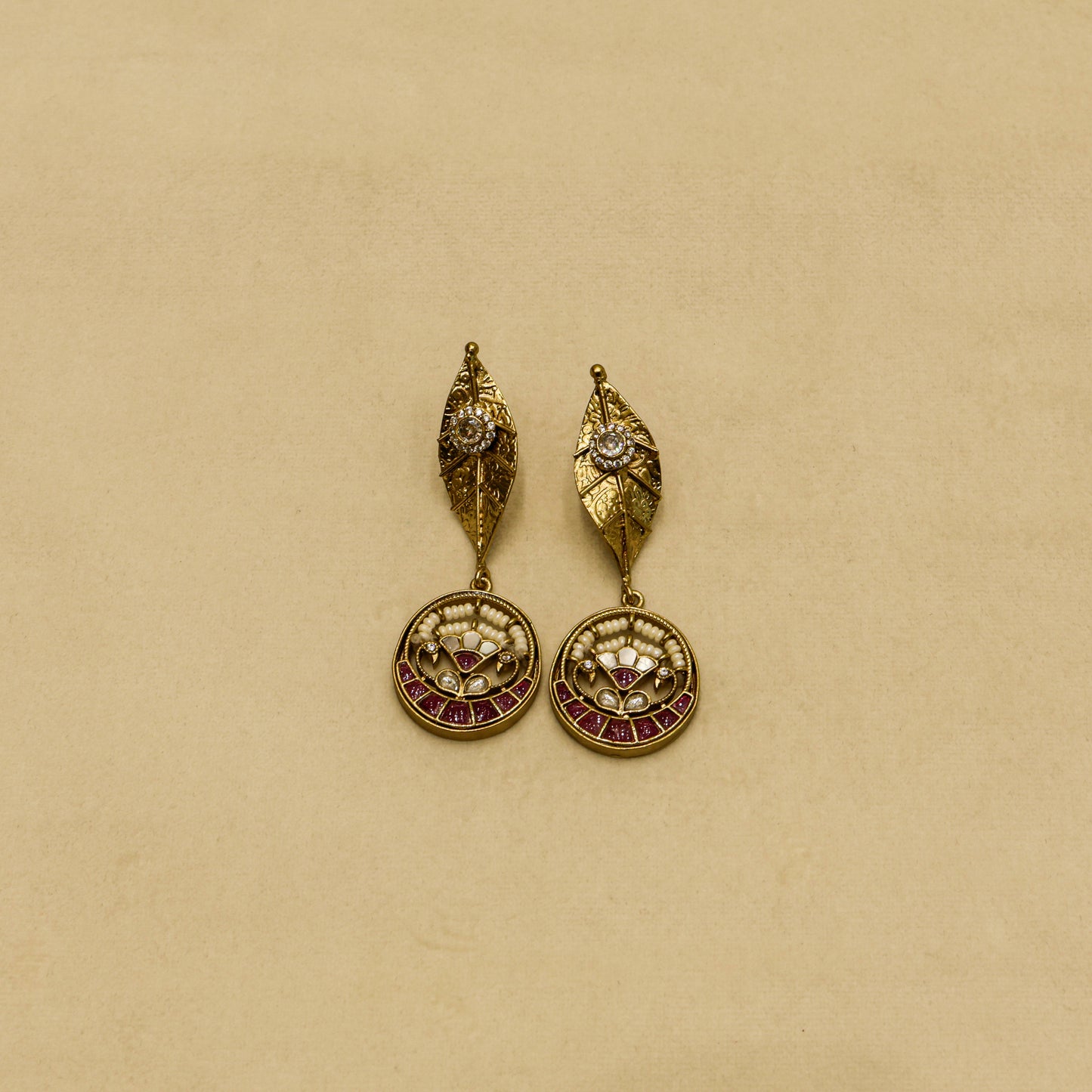 Aanura Antique Statement Pendant Necklace & Earrings