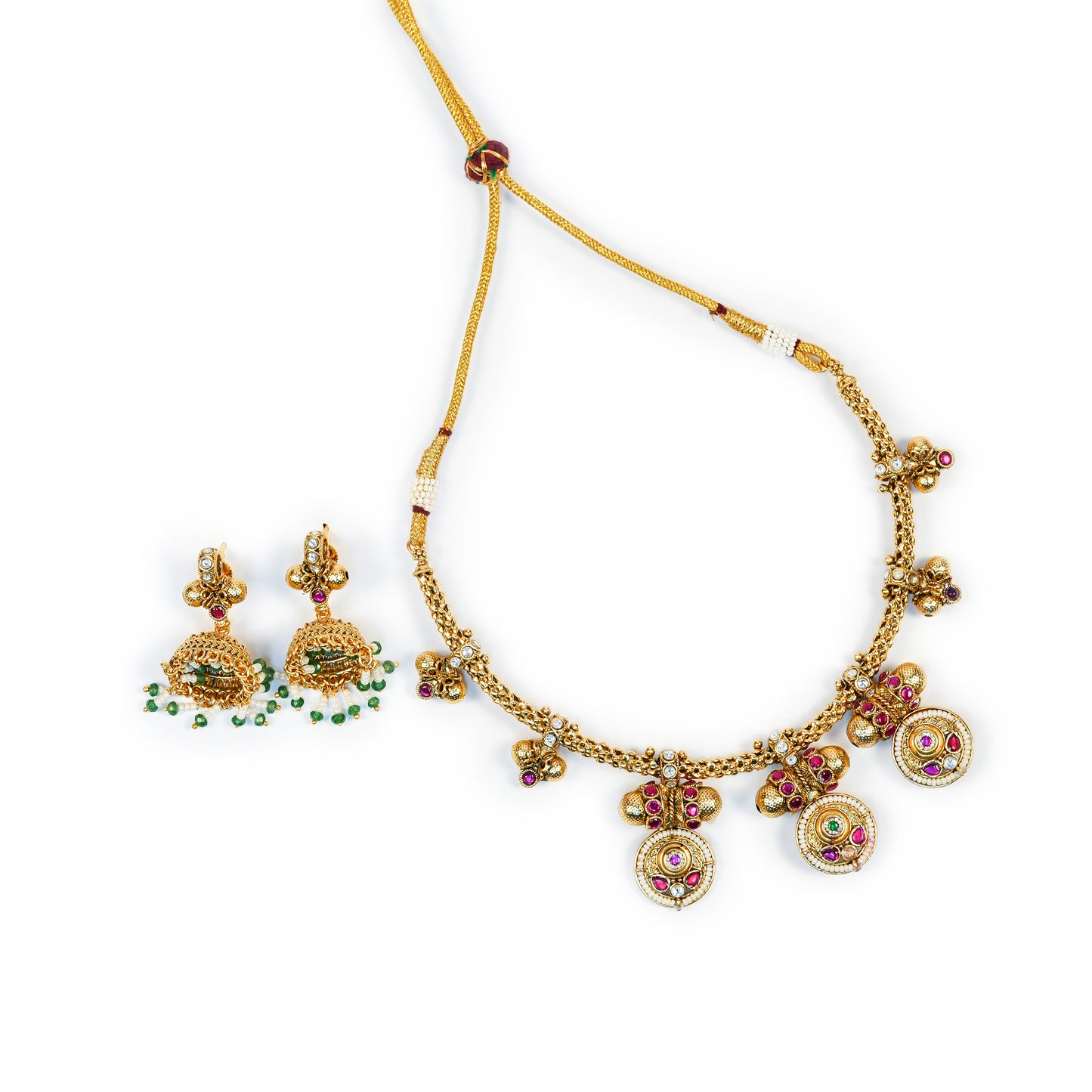 Aanura Traditional Necklace & Earring Set