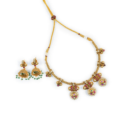Aanura Traditional Necklace & Earring Set