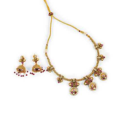 Aanura Traditional Necklace & Earring Set