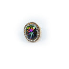18K Gold Plated Crystal Statement Anti-Tarnish Waterproof Ring