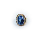 18K Gold Plated Crystal Statement Anti-Tarnish Waterproof Ring
