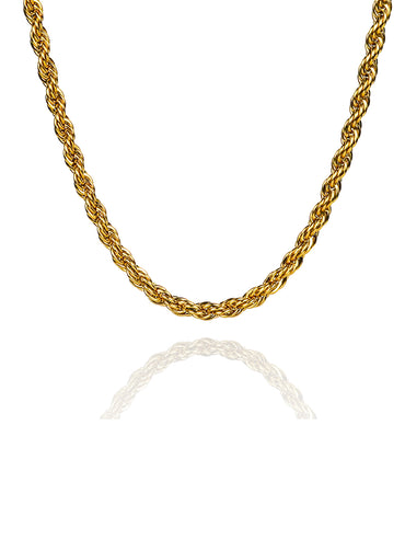 Aanura Men's Gold-Plated Twist Chain