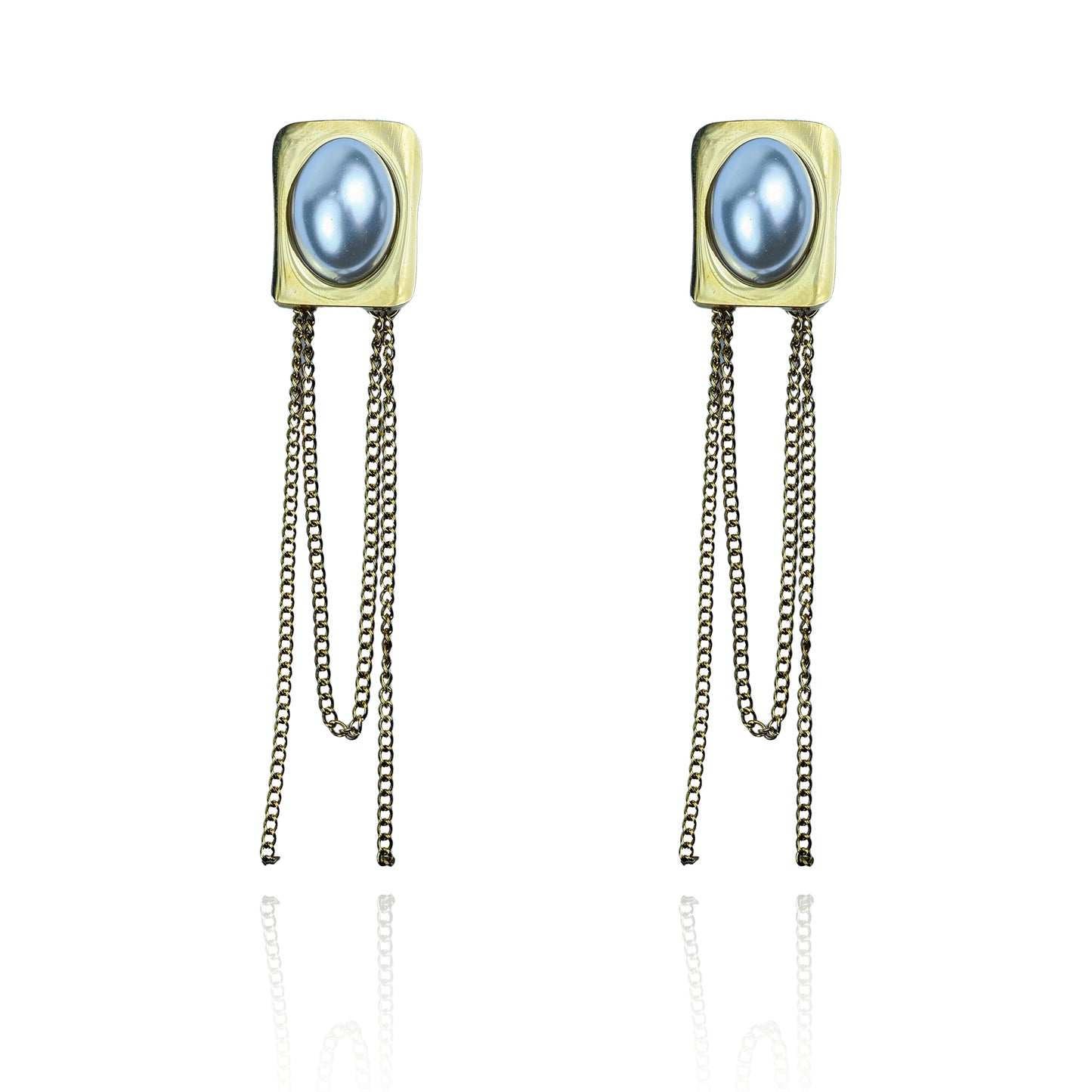 Aanura Pearl Chain Drop Earrings