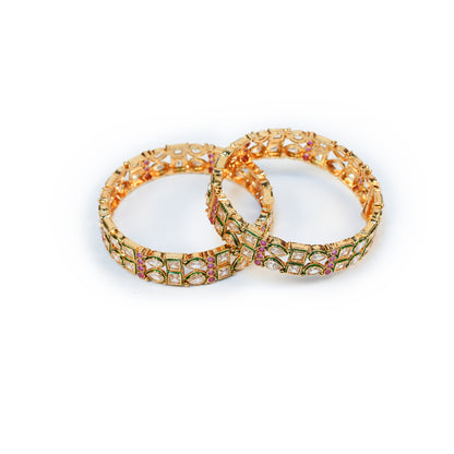 Aanura Classic Stone-Set Gold Plated Bracelet