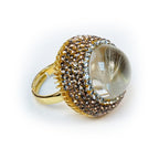 18K Gold Plated Dome Anti-Tarnish Waterproof Ring