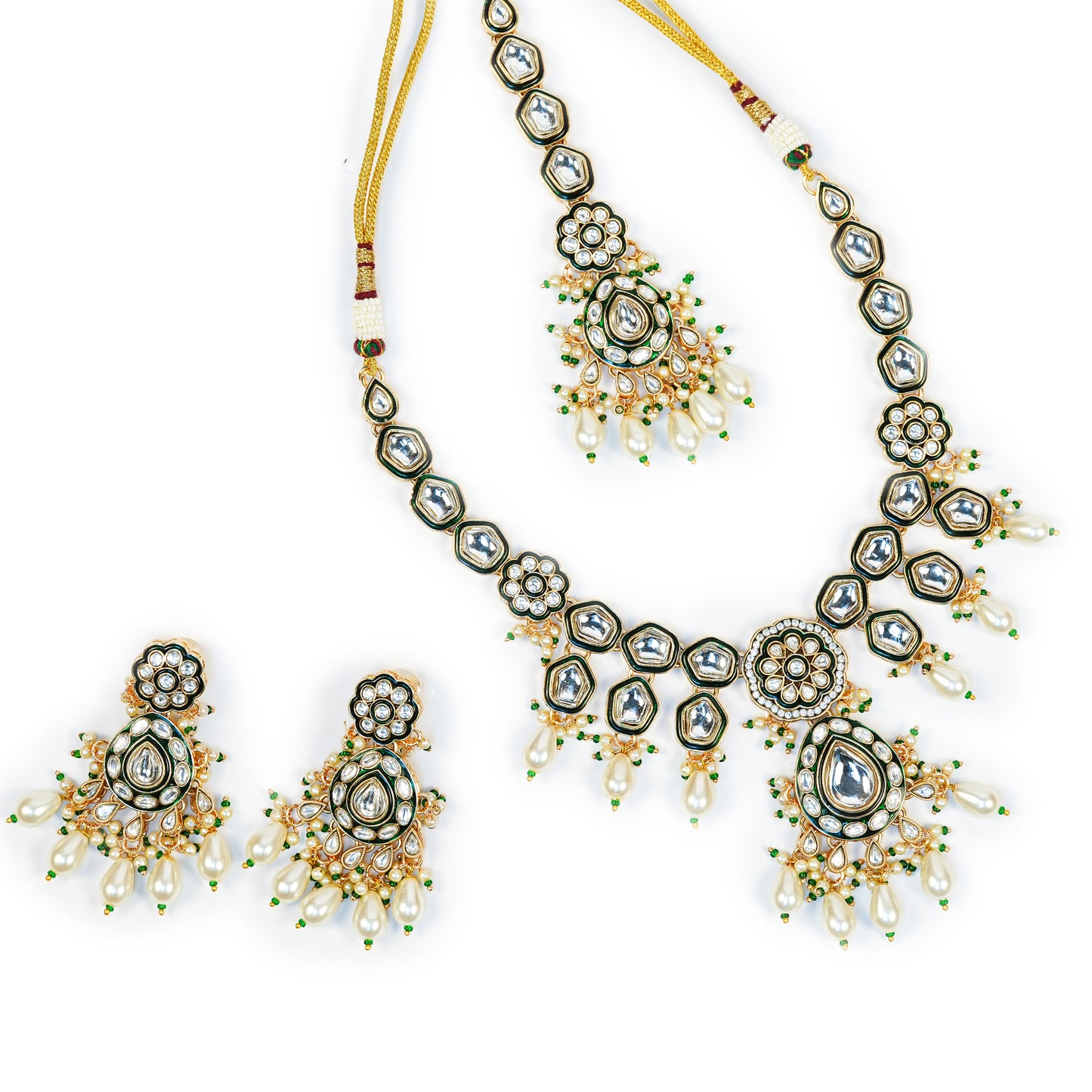 Aanura Gold Plated Traditional Necklace Set