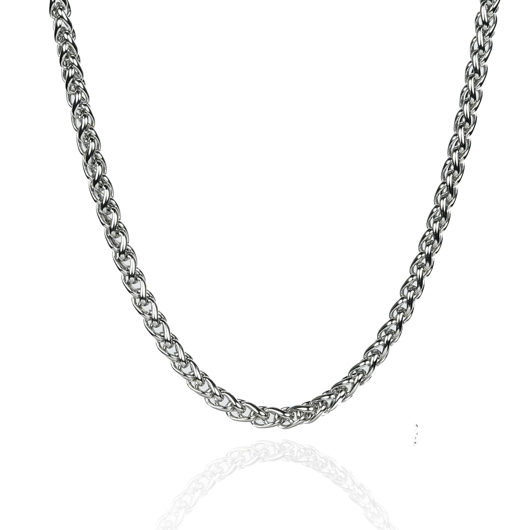 Aanura Silver Rope Chain for Men