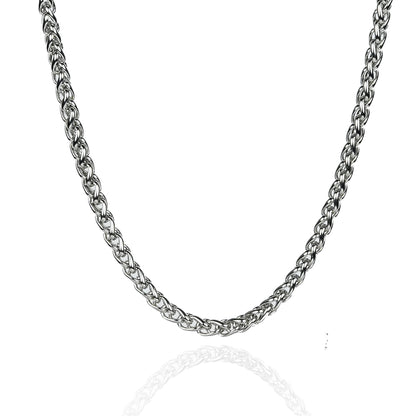 Aanura Silver Rope Chain for Men