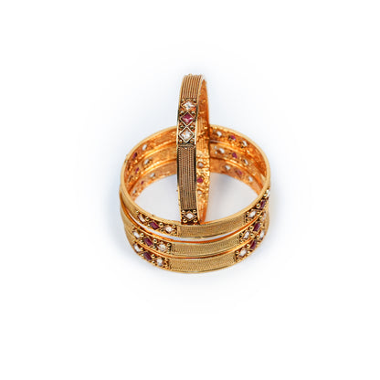 Aanura Gold Plated Minimal Heritage Bangle