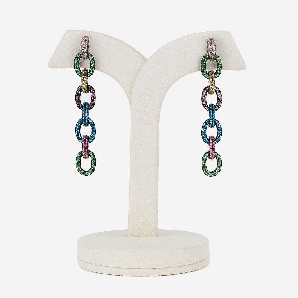 Aanura Royal Blue Oval Stud Earrings with CZ Halo