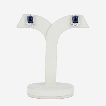 Aanura Yellow Cushion-Cut CZ Cluster Earrings