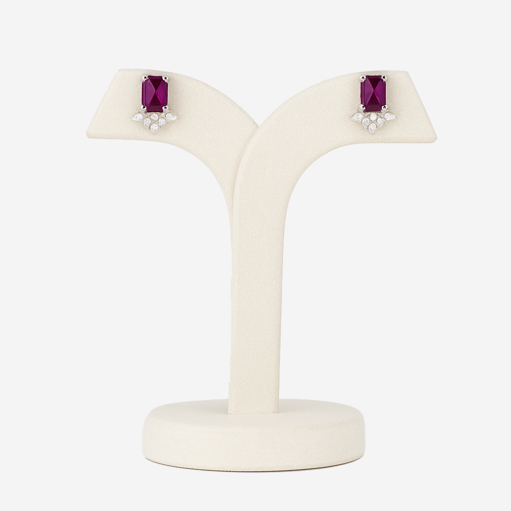 Aanura Yellow Cushion-Cut CZ Cluster Earrings