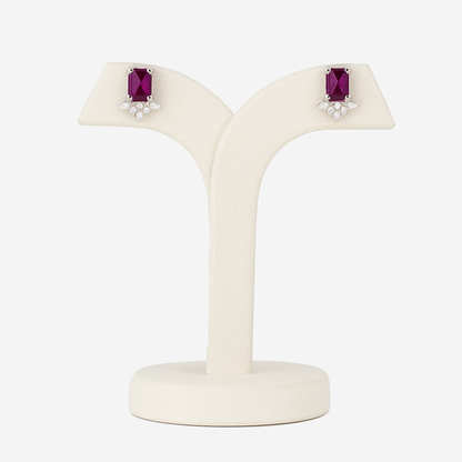 Aanura Yellow Cushion-Cut CZ Cluster Earrings