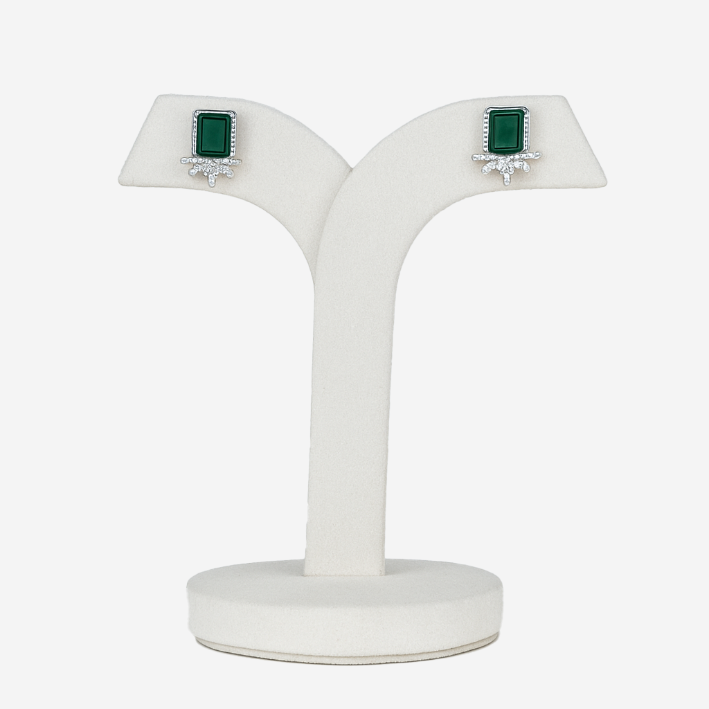 Aanura Yellow Cushion-Cut CZ Cluster Earrings