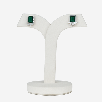 Aanura Yellow Cushion-Cut CZ Cluster Earrings