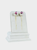 Aanura Gold Plated Drop Earrings with Crystal