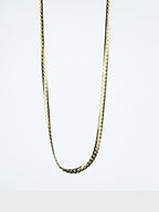 18K Gold Plated Textured Chain Anti-Tarnish Waterproof Chain for Men
