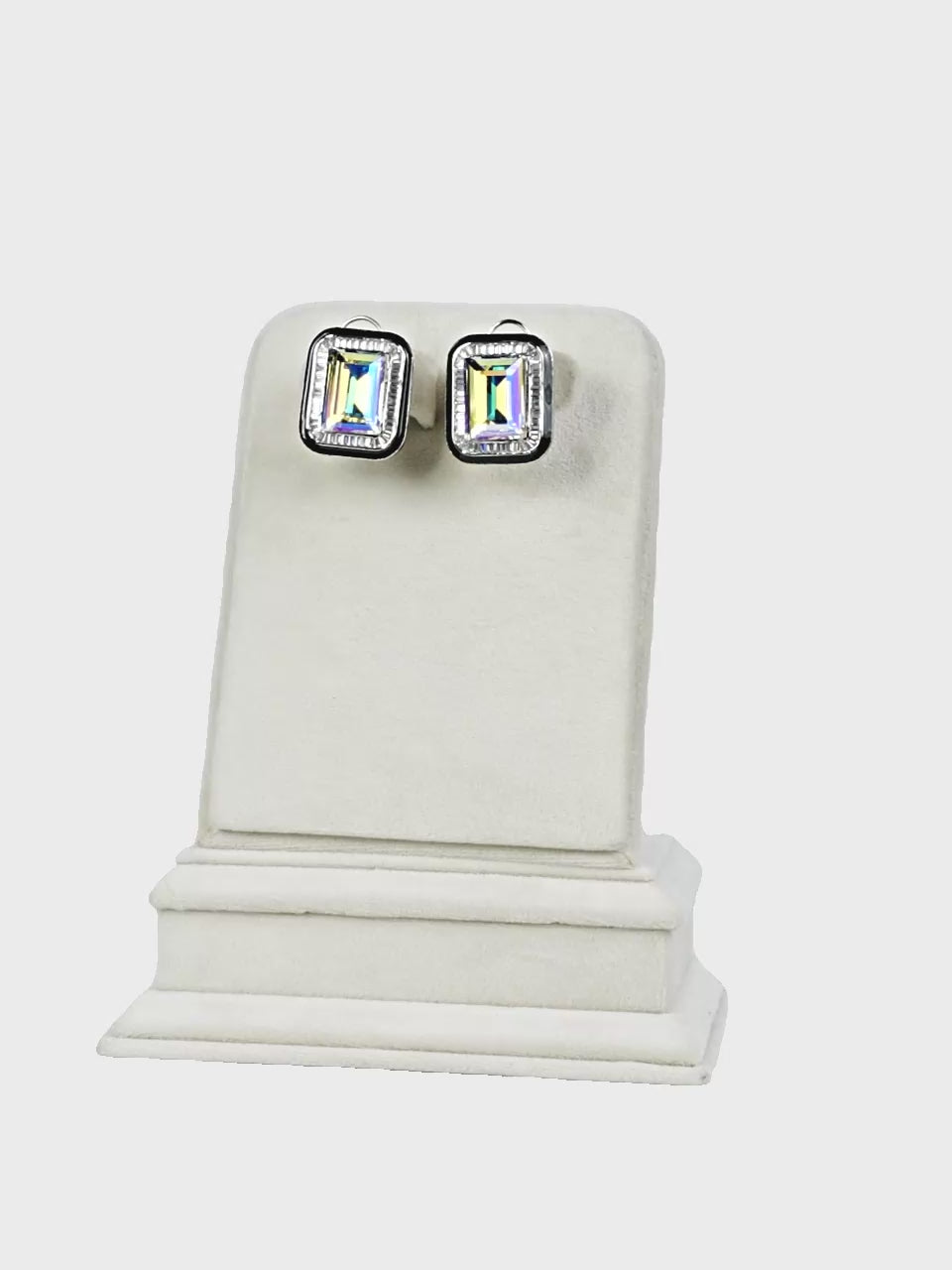 Aanura Champagne Rectangular Stud Earrings