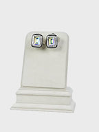 Aanura Champagne Rectangular Stud Earrings