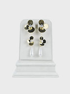 Aanura Double Floral Pearl Drop Earrings