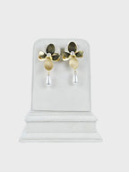 Aanura Pearl Drop Floral Gold Earrings