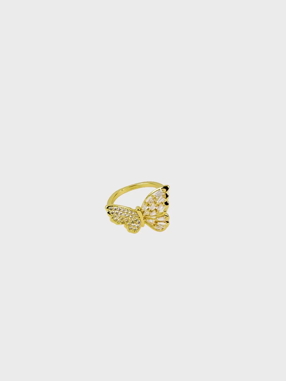 18K Gold Plated Butterfly Anti-Tarnish Waterproof Ring