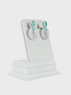 Aanura Emerald Teardrop Multi-Hoop Dangle Earrings