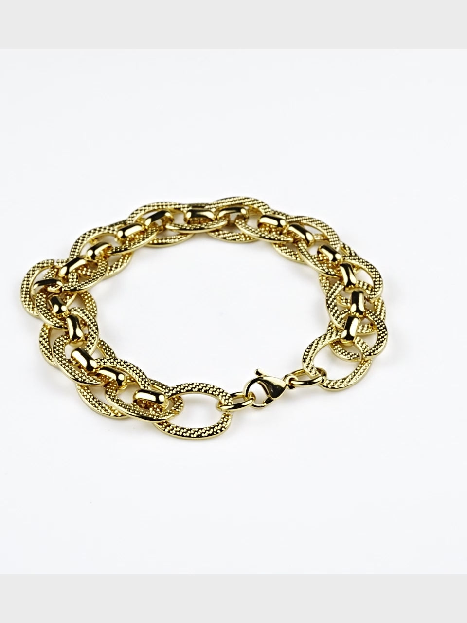 18k Gold Plated Anti Tarnish Waterproof Oval Bracelet