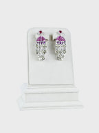 Aanura Red Dome Tassel Jhumka-Style Earrings