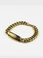 18K Gold-Plated Monarch Cuban Waterproof Hypoallergenic Steel Bracelet for Men