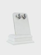 Aanura Purple Pavé Pearl Hoop Earrings