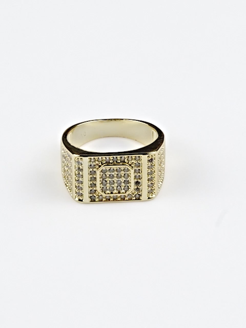 18K Gold Royale CZ Anti-Tarnish Waterproof Ring